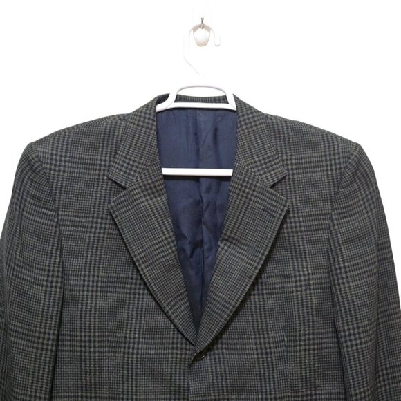 Ermenegildo Zenga Vintage Plaid Soft Single Breasted Blazer Sz 42R - Picture 3 of 11